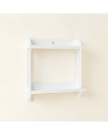 Alina Wall Mounted Wine Bottle & Glass Rack In White (synthetic illustration; no displayed measurements)