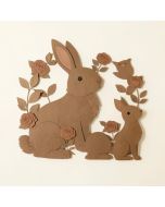 Creagh Floral Roses Forest Animal Rabbit Fox Deer Owl 6-Piece Set Paper Print (synthetic illustration; no displayed measurements)