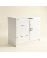 35 ” H X 24 '' ” W X 15 ” D Flat Panel Single Door And Drawer Base Cabinet (synthetic illustration; no displayed measurements)