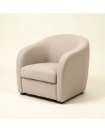 Abel Curved Arm Chair In Clear (synthetic illustration; no displayed measurements)