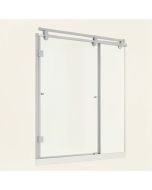 Mirage-X 56 '' W X 60 '' H Single Sliding Semi-Frameless Tub Door With Clearmax™ Technology (synthetic illustration; no displayed measurements)