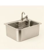 Stainless Steel 36 '' L X 22 '' W Farmhouse Kitchen Sink With Sink Grid And Basket Strainer (synthetic illustration; no displayed measurements)