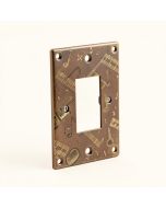Grunge Musical Notes Sheet Music Yellowed Piano Notation Pianist And Musician Gifts 1-Gang Toggle Light Switch Wall Plate (synthetic illustration; no displayed measurements)