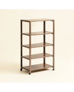 4-Tier Foldable Bookshelf (synthetic illustration; no displayed measurements)