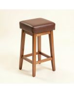 Beechwood Solid Back Upholstered Seat Bar & Counter Stool (synthetic illustration; no displayed measurements)