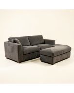 Glosco 81 '' Wide Microfiber/Microsuede Reversible Sofa & Chaise With Ottoman (synthetic illustration; no displayed measurements)