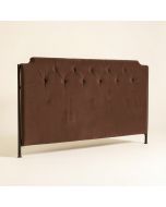 Antique Twin Upholstered Panel Headboard (synthetic illustration; no displayed measurements)