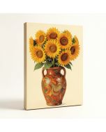 Vase With Fifteen Sunflowers By Vincent Van Gogh - Wrapped Canvas Print (synthetic illustration; no displayed measurements)