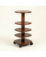 6-Tier Wooden Flower Stand With Wheels Flower Plant Display Stand Shelf Multi-Layer Rotable Windmill (synthetic illustration; no displayed measurements)