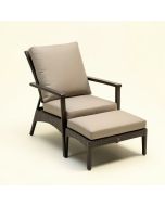 Danesh Patio Chair With Cushions And Ottoman (synthetic illustration; no displayed measurements)