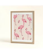 Flamingo Pattern Framed Graphic Art (synthetic illustration; no displayed measurements)