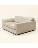 Twin 64 '' Wide Linen Tufted Back Convertible Sofa (synthetic illustration; no displayed measurements)