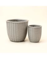 Heide 2 - Piece Polyrattan Cachepot Set (synthetic illustration; no displayed measurements)