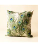 Cat Coquillette Peacock Feather Original Throw Pillow (synthetic illustration; no displayed measurements)