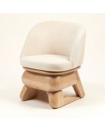 Hipple Solid Wood Stacking Side Chair In Beige (synthetic illustration; no displayed measurements)
