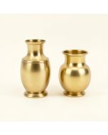 2 Piece Elsass Gold Metal Table Vase Set (synthetic illustration; no displayed measurements)