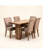 Tunis 5 Piece Solid Wood Dining Set (synthetic illustration; no displayed measurements)