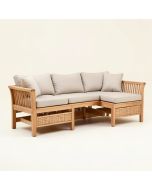 Nathan 7 Piece Teak Sofa Seating Group With Cushions (synthetic illustration; no displayed measurements)