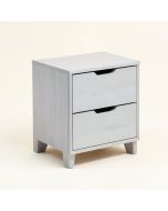 Mahood 2 - Drawer Solid Wood Nightstand In Light Gray (synthetic illustration; no displayed measurements)