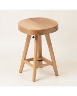 Molinaro Swivel Solid Wood Adjustable Height Bar Stool (synthetic illustration; no displayed measurements)
