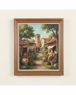 Mexican Hilltown By Linda Parker - Painting Print On Canvas (synthetic illustration; no displayed measurements)