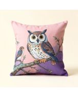 Owl Bird Tree Throw Pillow (synthetic illustration; no displayed measurements)