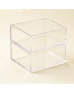 Double Letter Tray , Two-Tier , Acrylic , Clear (synthetic illustration; no displayed measurements)