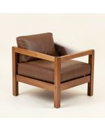 Tapia 42.5 '' Faux Leather Square Arm Loveseat (synthetic illustration; no displayed measurements)