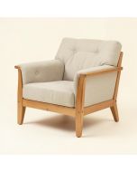 Dobri 30.8 '' Wide Tufted Linen Armchair (synthetic illustration; no displayed measurements)