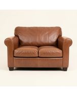 61 '' Genuine Leather Loveseat (synthetic illustration; no displayed measurements)