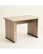 Disho Built-In Usb Port Writing Desk , Light Weathered Oak & Black Finish (synthetic illustration; no displayed measurements)