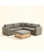 Fenech 116 '' Wide Symmetrical Modular Corner Sectional With Ottoman (synthetic illustration; no displayed measurements)