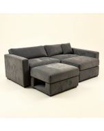 Hao 78.8 '' Wide Microfiber/Microsuede Reversible Sofa & Chaise With Ottoman (synthetic illustration; no displayed measurements)