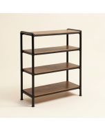 Industrial Rustic 12 Pair Shoe Rack (synthetic illustration; no displayed measurements)