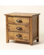 Steinhauer Classic Rustic Wood Storage 3 Drawer Nightstand (synthetic illustration; no displayed measurements)
