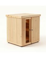 Pinnacle 4 Person Traditional Steam Sauna In Cedar (synthetic illustration; no displayed measurements)