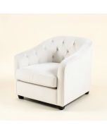Tufted Velvet Side Chair In White (synthetic illustration; no displayed measurements)