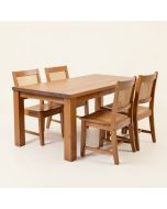 Villani 5 - Piece Drop Leaf Rubberwood Dining Set (synthetic illustration; no displayed measurements)