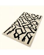 Daventry Geometric Tufted Wool Ivory/Black Area Rug (synthetic illustration; no displayed measurements)
