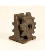 Industrial Gear Sculptural Iron Bookends (synthetic illustration; no displayed measurements)