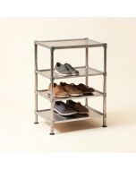 5-Tier Metal Adjustable To Flat Or Slant Stackable Shoe Rack (synthetic illustration; no displayed measurements)