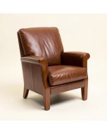 Adelinda 32 '' Wide Leather Match Club Chair (synthetic illustration; no displayed measurements)