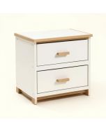 Lagarto 3 - Drawer Nightstand In White/Light Brown (synthetic illustration; no displayed measurements)