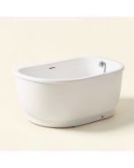 Luxier 60 '' X 31 '' Freestanding Soaking Fiberglass Bathtub With Faucet (synthetic illustration; no displayed measurements)
