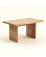 Overbay Extendable Rubberwood Solid Wood Dining Table (synthetic illustration; no displayed measurements)