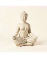 Ceramic Yoga Meditation Figurine (synthetic illustration; no displayed measurements)