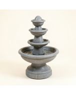Resin Decorative 4 Level Log Fountain With Led Light (synthetic illustration; no displayed measurements)