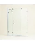 Luca 60 '' X 78 '' Single Sliding Frameless Shower Door (synthetic illustration; no displayed measurements)
