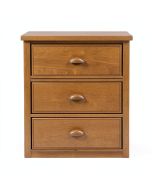 Becnel 3 - Drawer Solid Wood Nightstand In Light Brown (synthetic illustration; no displayed measurements)