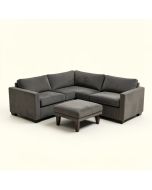 Brás 157 '' Wide Microfiber/Microsuede Reversible Down Cushion Corner Sectional With Ottoman (synthetic illustration; no displayed measurements)